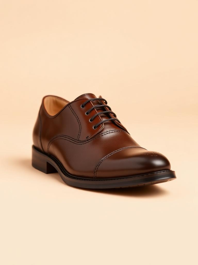 Sapato Oxford Cap-Toe Masculino em Couro