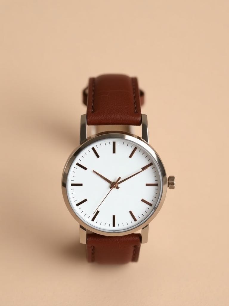 Relógio Dress Watch com Pulseira de Couro