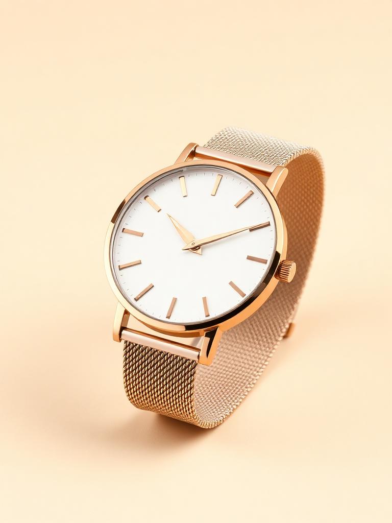 Relógio Pulseira Mesh Rose Gold Masculino